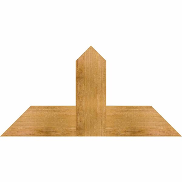 Ekena Millwork Portland Rough Sawn Timber Gable Bracket, Western Red Cedar, 36"W x 18"H x 4"D x 6"F, 12/12 Pitch GBW036X18X0406POR00RWR - main